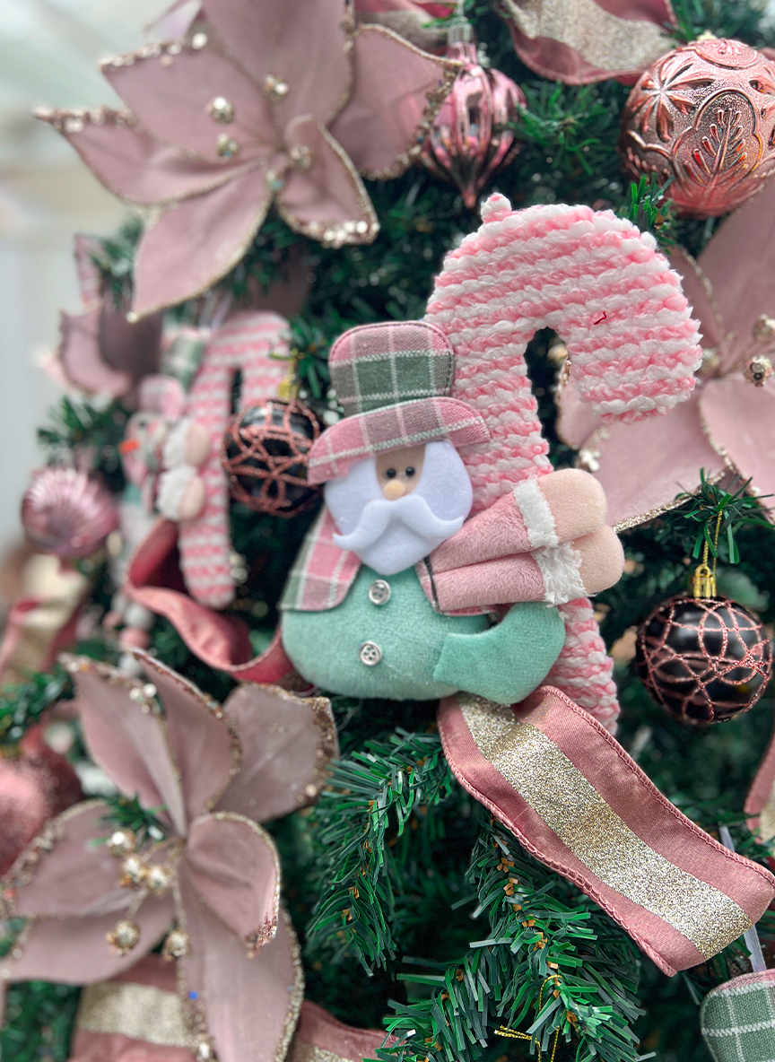 Kit Árvore de Natal Encanto Rosa