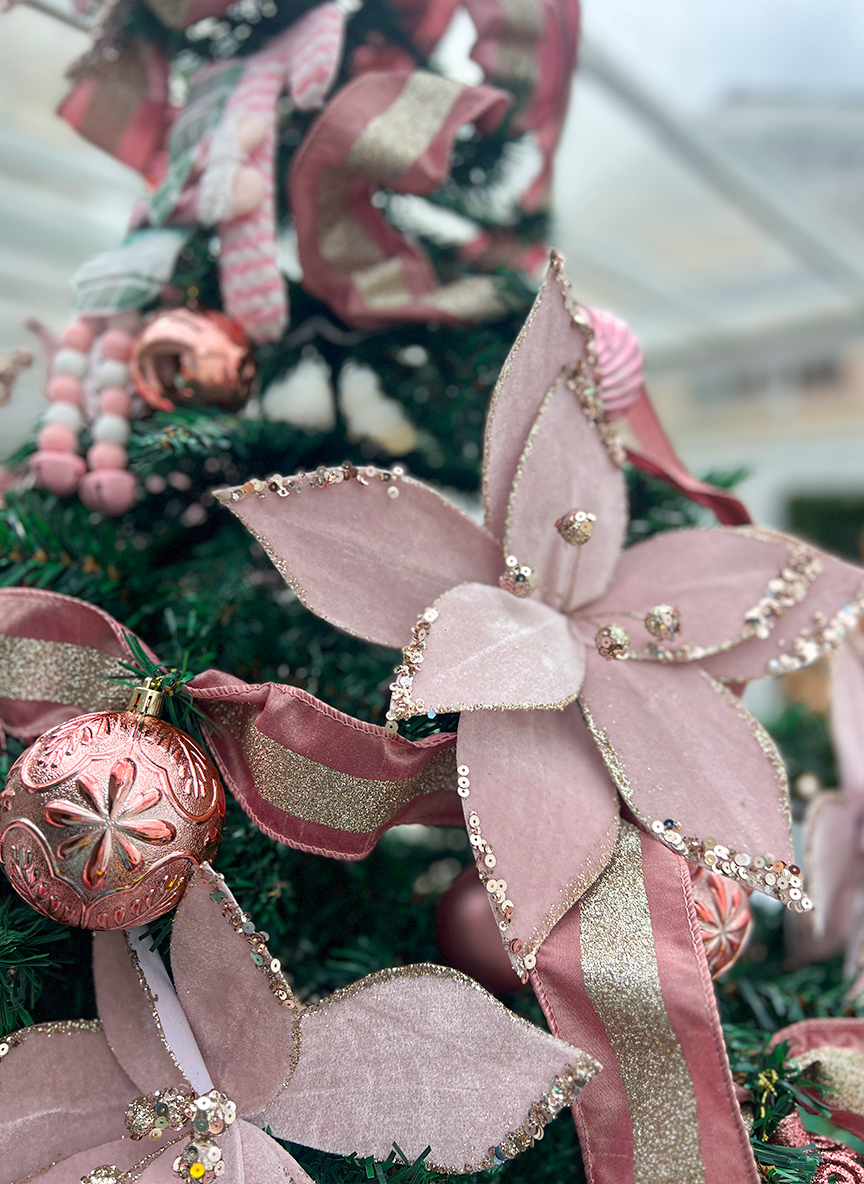 Kit Árvore de Natal Encanto Rosa