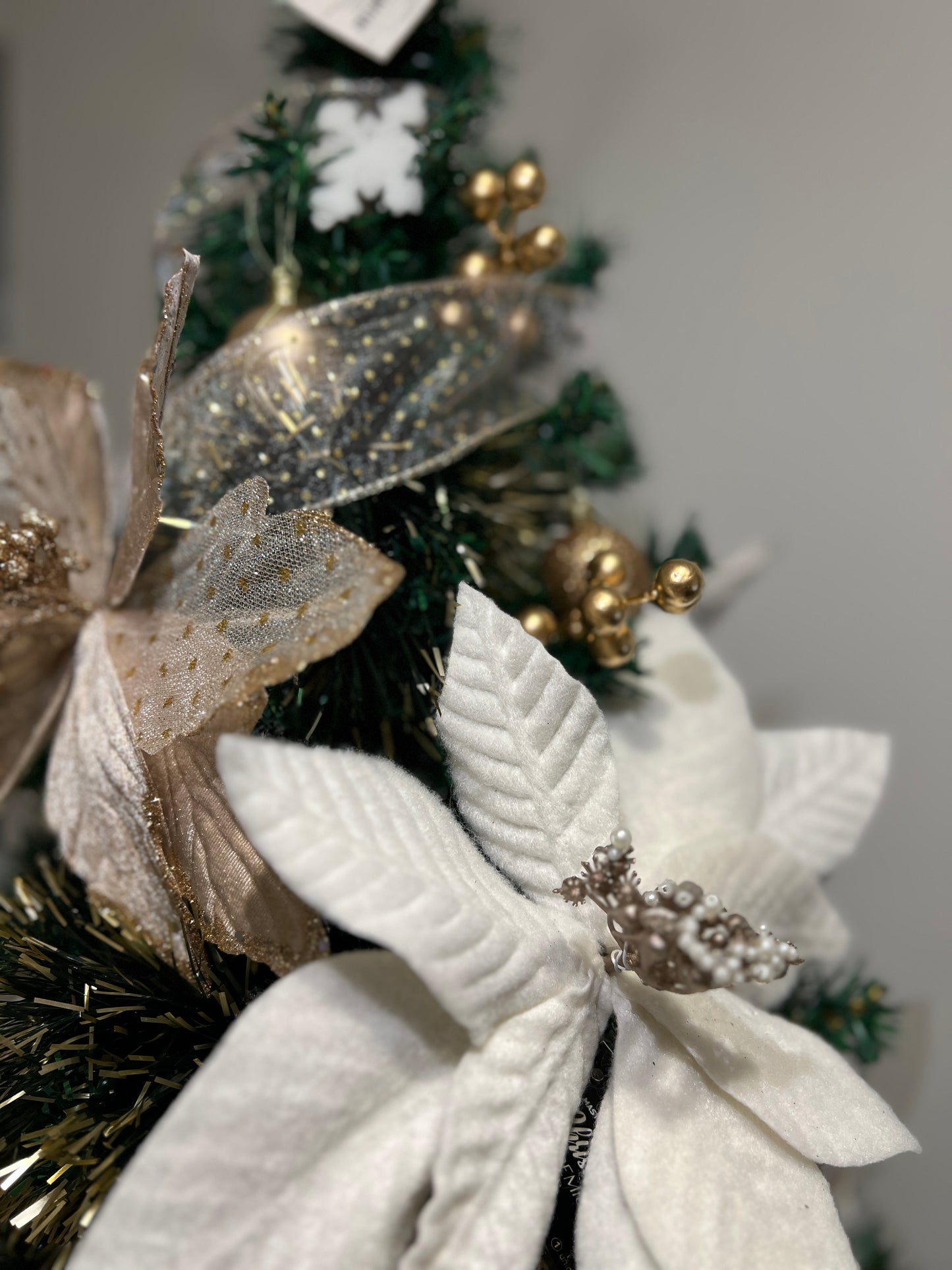 Kit Árvore de Natal Champagne e Branca