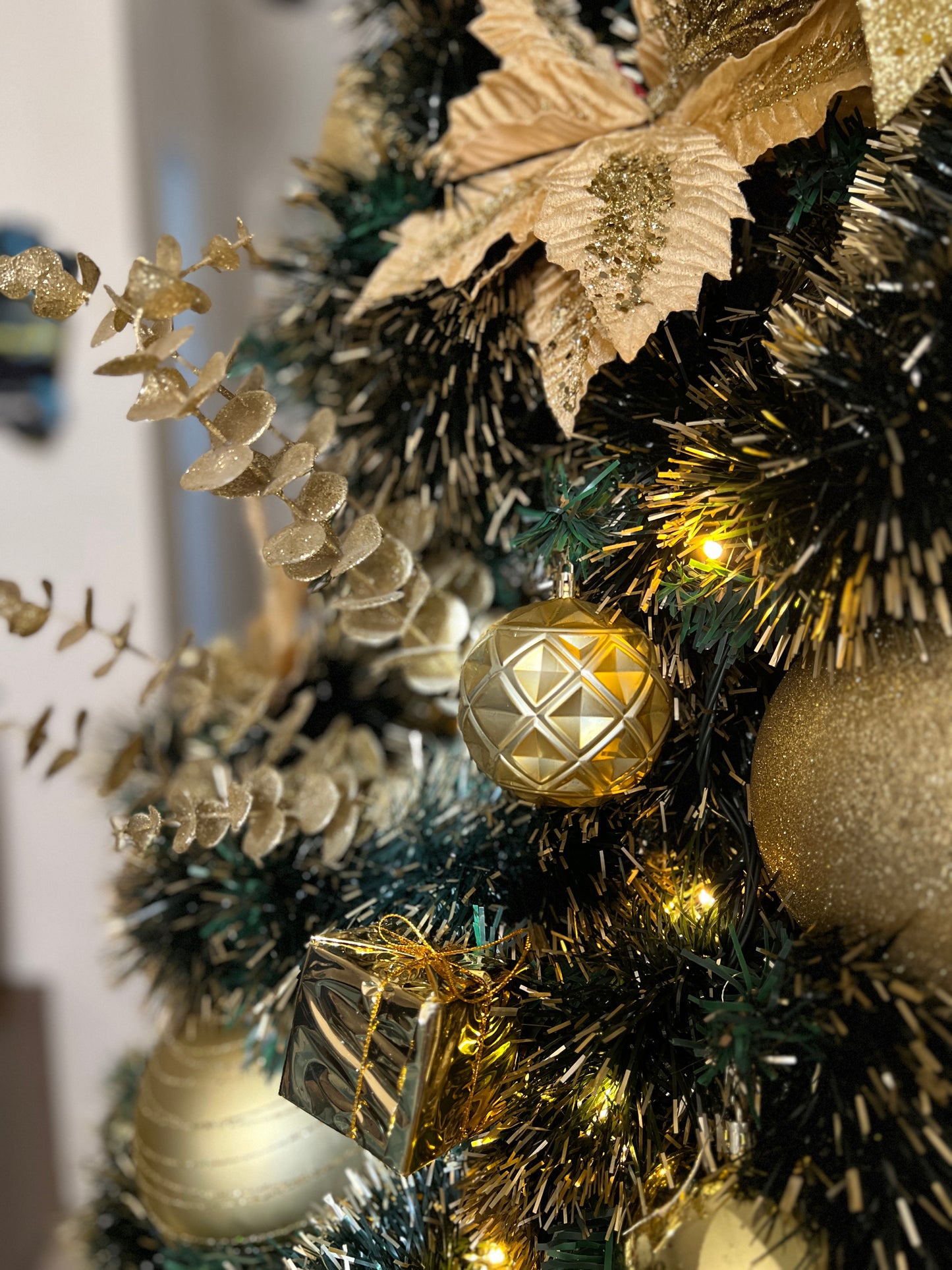 Kit Árvore de Natal Encanto Dourado